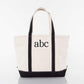 Medium Classic Personalized Monogram Canvas Tote Bag for Women