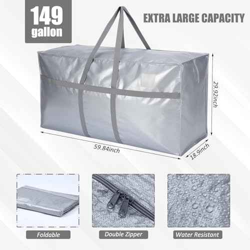 4 Pcs 149 Gallon Extra Large Moving Bags Heavy Duty Storage Bag (4 Count)