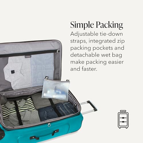 Sion Softside Expandable Spinner Luggage Durable Lightweight Travel Suitcase