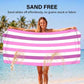 2 Pack Microfiber Beach Towels Oversized 71x32 Blue Pink Striped (2 Count)