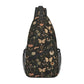 Sling Bag Vintage Butterfly Moon Flower Hiking Daypack Crossbody Shoulder Backpack Travel Chest Pack for Men Women