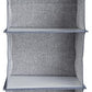 Household Essentials Hanging Cotton Blend Closet Organizer with 3 Storage Shelves, Denim