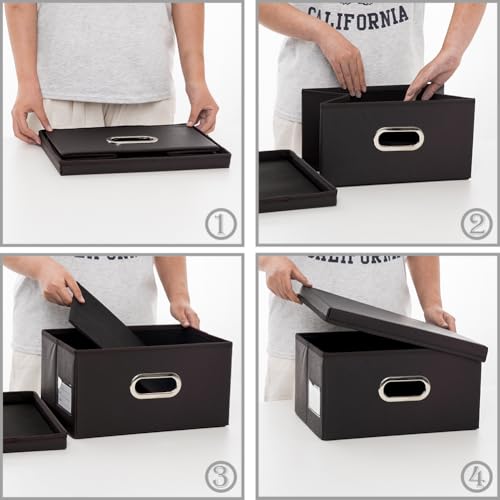 Collapsible Storage Box with Lid [3