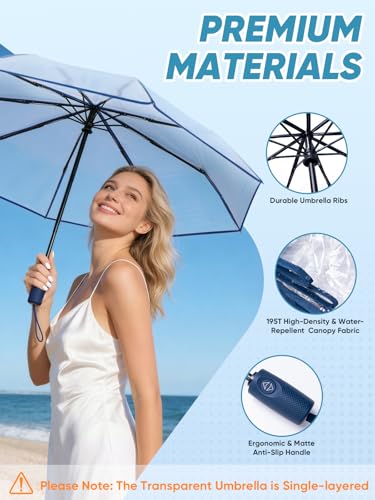 Windproof Travel Umbrellas for Rain and Sun
