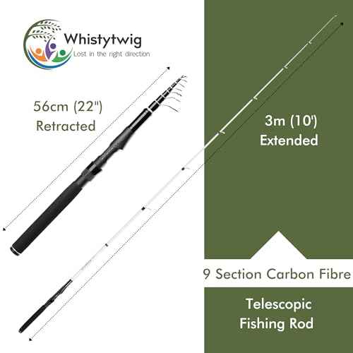 Carbon Fiber Telescopic Fishing Rod 10ft