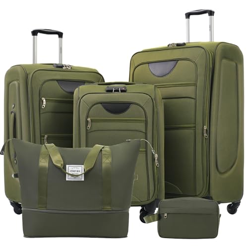 Softside Luggage Set Lightweight 3 Piece Suitcase with Duffel Bag (3 Count)