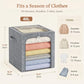 Clothes Storage Bins with Metal Frame for Closet (6 Count)