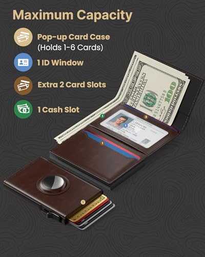 Mens Wallet Card Holder for AirTag