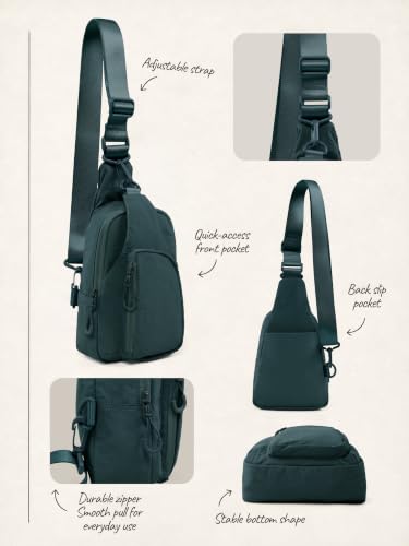 Sling Bag with Adjustable Straps Crossbody Chest Bag Lightweight Small Backpack for Casual Outdoor Traveling Hiking