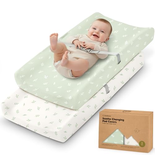 2 Pack Organic Changing Pad Covers for Girl (2 Count)