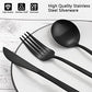 Matte Black Silverware Set (4 Count)