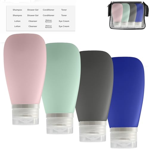 Travel Bottles for Toiletries (4 Count)
