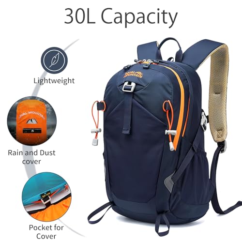 Hiking Backpack 30L Foldable Travel Daypack For Women Men