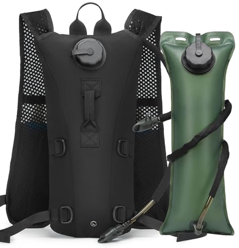 Running Hydration Vest Pack Tactical 3L Water Bladder Backpack Bag for Cycling Marathon Hiking Daypack Men & Women