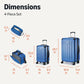 4 Piece Hardside Luggage Set with Multidirectional Spinner Wheels (4 Count)