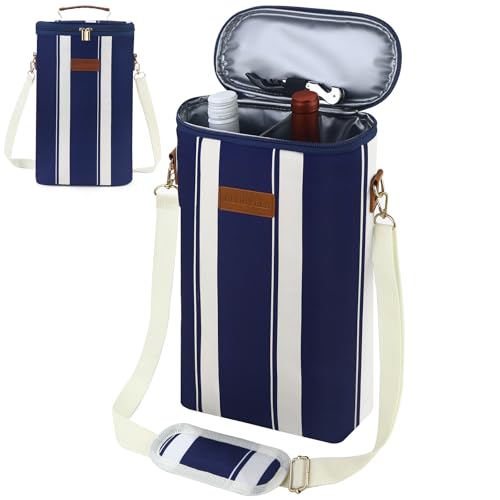 2 Bottle Insulated Wine Carrier Tote (2 Count)