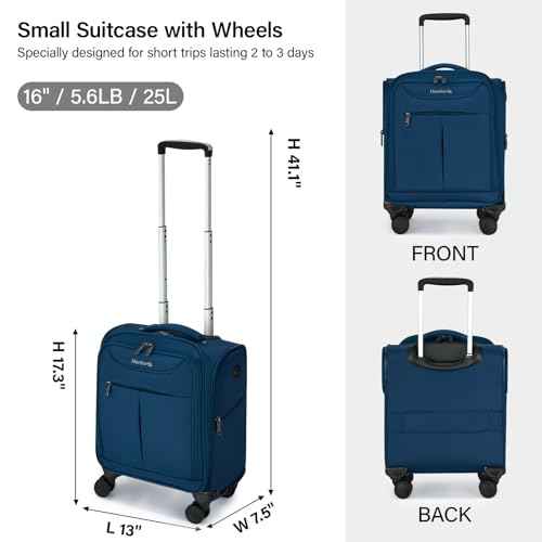 Underseat Carry On Luggage with Wheels