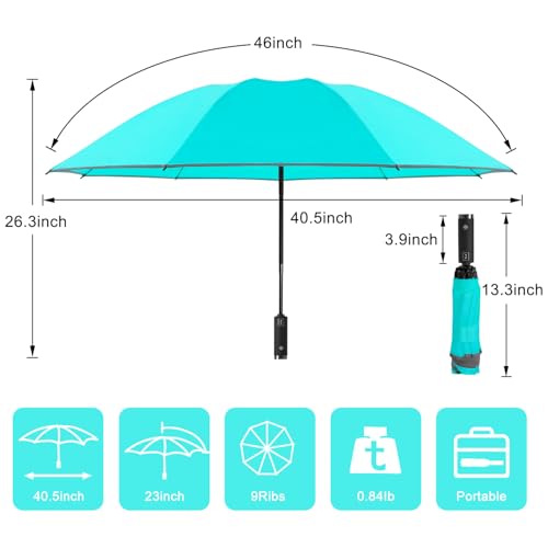 Inverted Folding Compact Travel Umbrella with LED