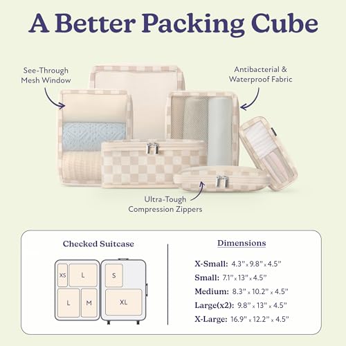 Space Saving Compression Packing Cubes for Women 6 (6 Count)