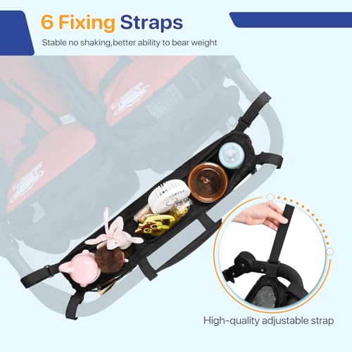 Double Stroller Organizer for Bob Duallie and Baby Jogger City Mini GT2