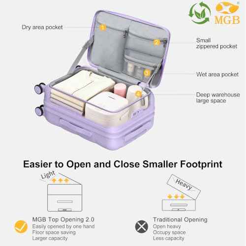20 Inch Expandable Carry On Luggage Airline Approved