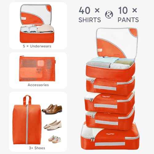 10 Set Packing Cubes for Travel (10 Count)