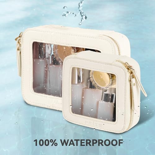 Clear Makeup Bag Set Travel Cosmetic Case Toiletry Bag for Women
