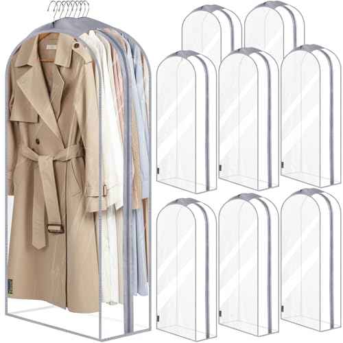 9PK Clear Garment Bags for Hanging Clothes (9 Count)
