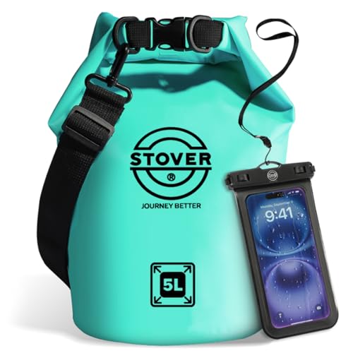 5/10/25/30/40L Waterproof Dry Bag, Small Lightweight Roll Top Dry Bag Backpack w/Waterproof Phone Case, Kayaking, Travel, Hiking, Fishing, Tubing, Camping, the Beach, Men/Women (Teal)
