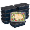Prep - 20-Piece 1-Compartment Reusable Meal Prep Containers with Lids, PFAS & BPA Free Materials, Durable, Microwave, Freezer, & Dishwasher Safe To Go Food Storage (Navy Blue) (20 Count)