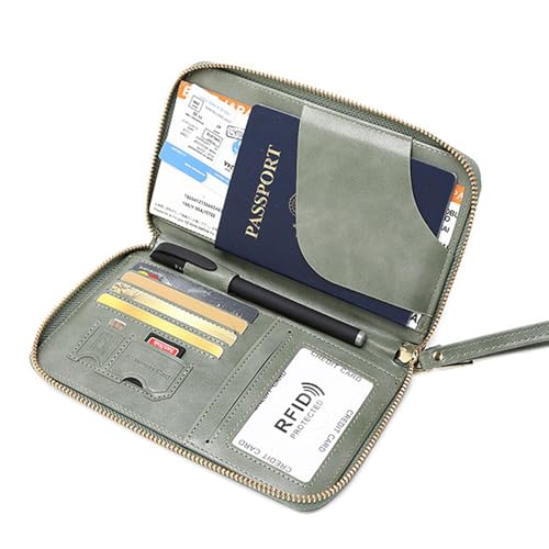 Multi Function RFID Travel Passport Wallet with Phone Pocket