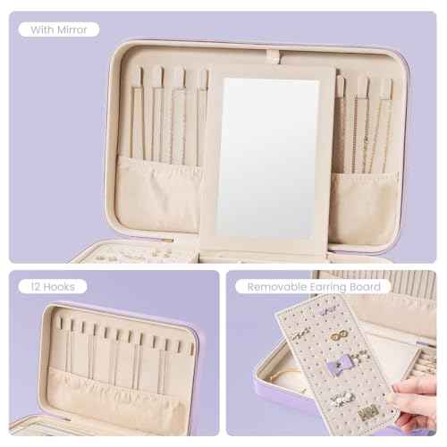 Travel Jewelry Case for Women Girls