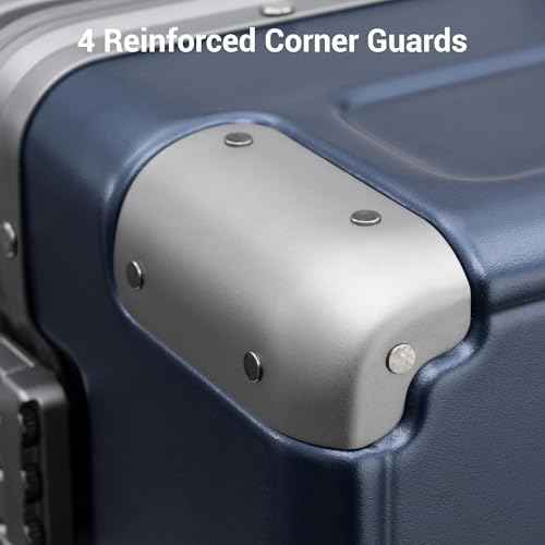 Zipperless Large Suitcase with Wheels Checked Luggage 28 Inch