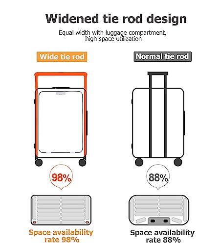 Aluminum Frame Wide Handle PC Carry On Luggage