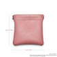 Pink PU Leather Jewelry Pouch Portable Travel Jewelry Storage Bag