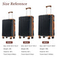 Luggage Sets 3 Piece Hardshell 8 Spinner Wheels Lightweight Suitcase Corner Guards Travel Luggage