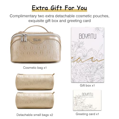 Travel Makeup Bag Cosmetic Bags for Women (3 Count)