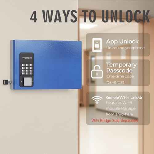 24 Key Lock Box Smart Key Organier Cabinet with Keypad & App for Office