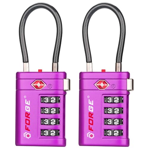 Open Alert Indicator TSA Approved Luggage Locks 4 Digit Combination TSA Travel Locks with TSA008 (2 Count)