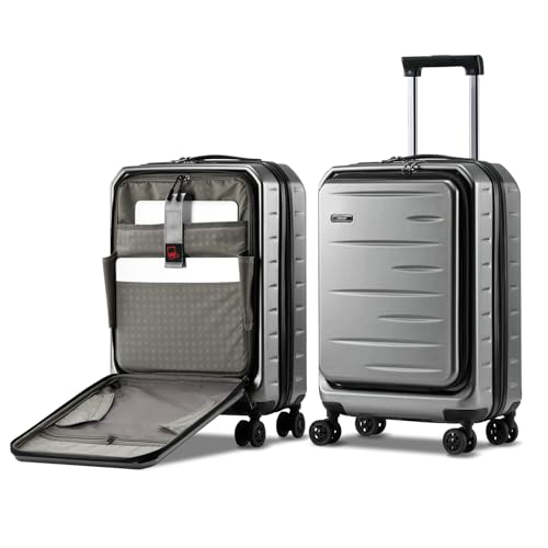 20 Inch Carry On Luggage 22×14×9 Airline Approved with Front Pocket