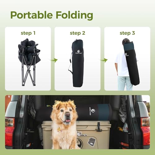 Oversized Fully Padded Camping Chairs with Lumbar Support