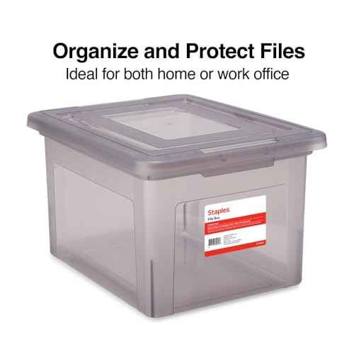 Plastic File Box with Snap Lid (4 Count)