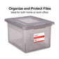 Plastic File Box with Snap Lid (2 Count)