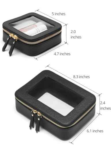 Clear Makeup Bag with Zipper (2 Count)