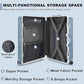 Luggage PC+ABS Aluminum Frame Zipperless Checked Luggage Hard Shell Suitcase TSA Lock Double Spinner Wheels 24 Inch Haze Blue
