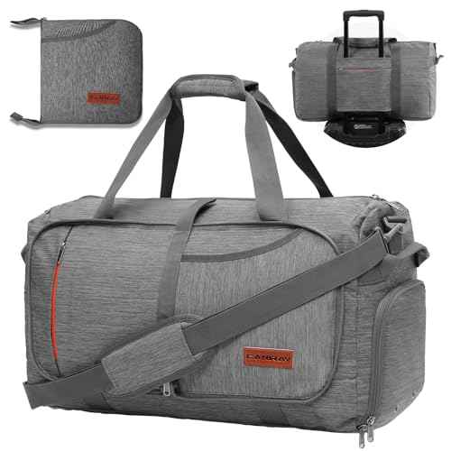 65L Foldable Duffle Bag with Shoes Compartment