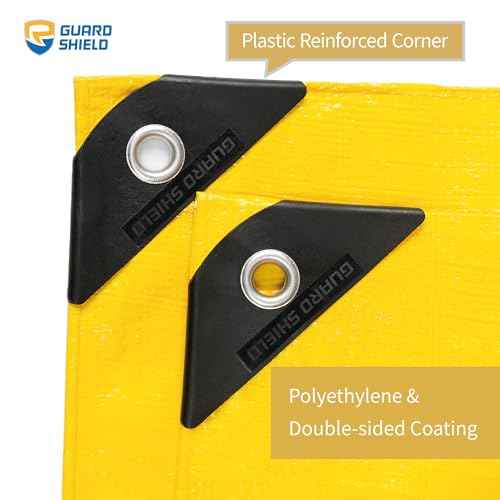 Yellow Tarp 12x12 Feet Tarps High Visibility Outdoor Poly Cover Lightweight 6mil
