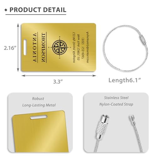 Personalized Metal Luggage Tags (2 Count)