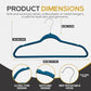 Premium Velvet Hangers 50 Pack Ultra Thin Non Slip Adult Felt Space Saving Slim Suit Hanger for Closet Heavy Duty Coat Pants Jackets Dress Hangers 360° Swivel Hook Hold Upto 10 lbs Blue (50 Count)