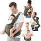 6-in-1 Baby Carrier with Hip Seat, Ergonomic Newborn to Toddler Carrier 7–50 lbs, Front Back Hip Carry, Lumbar Support, Sun Hood, Safety-Certified, Seaweed Green